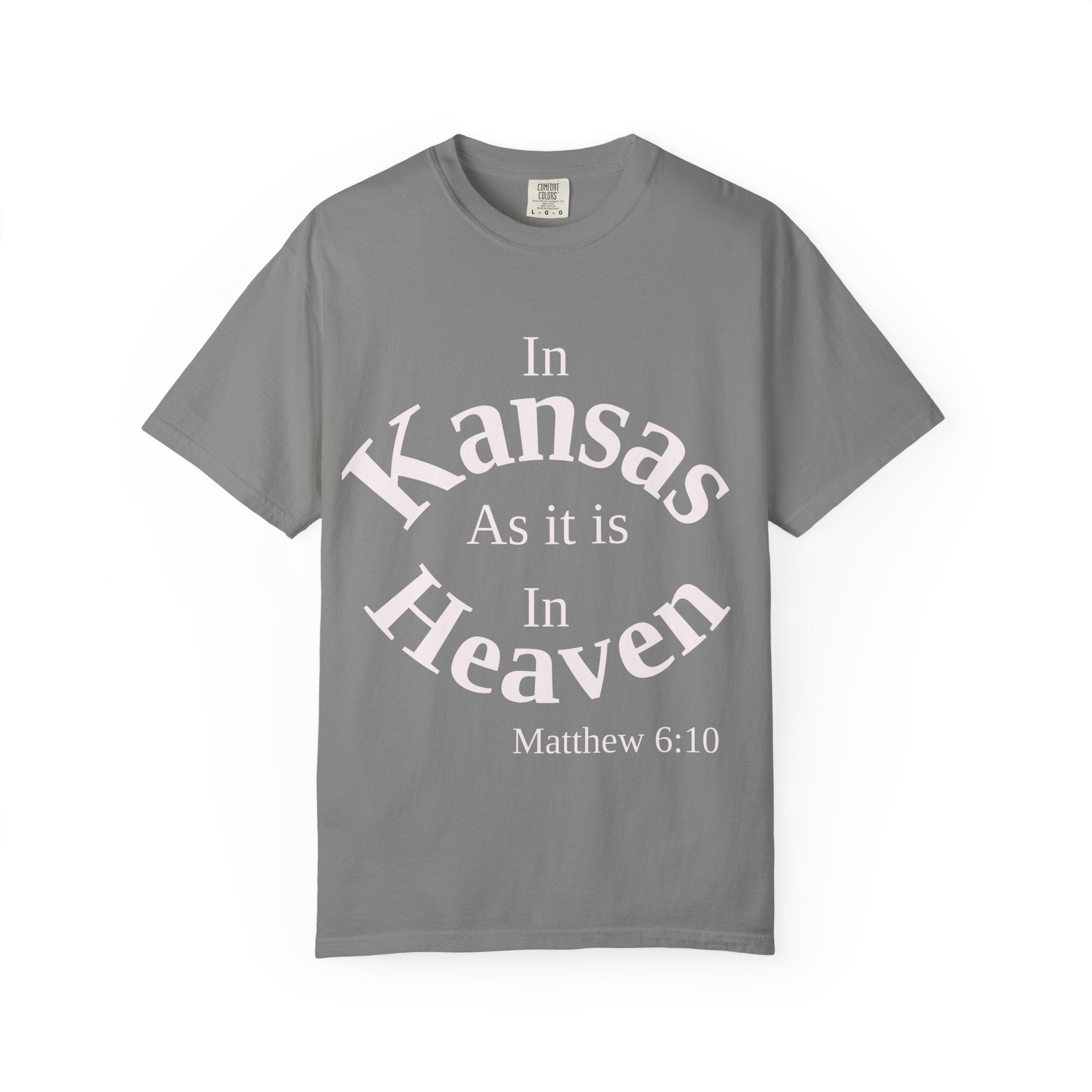 Kansas Unisex T-Shirt, Matthew 6:10 Faith Apparel, Everyday Inspiration Tee, Home State Love Christian Clothing