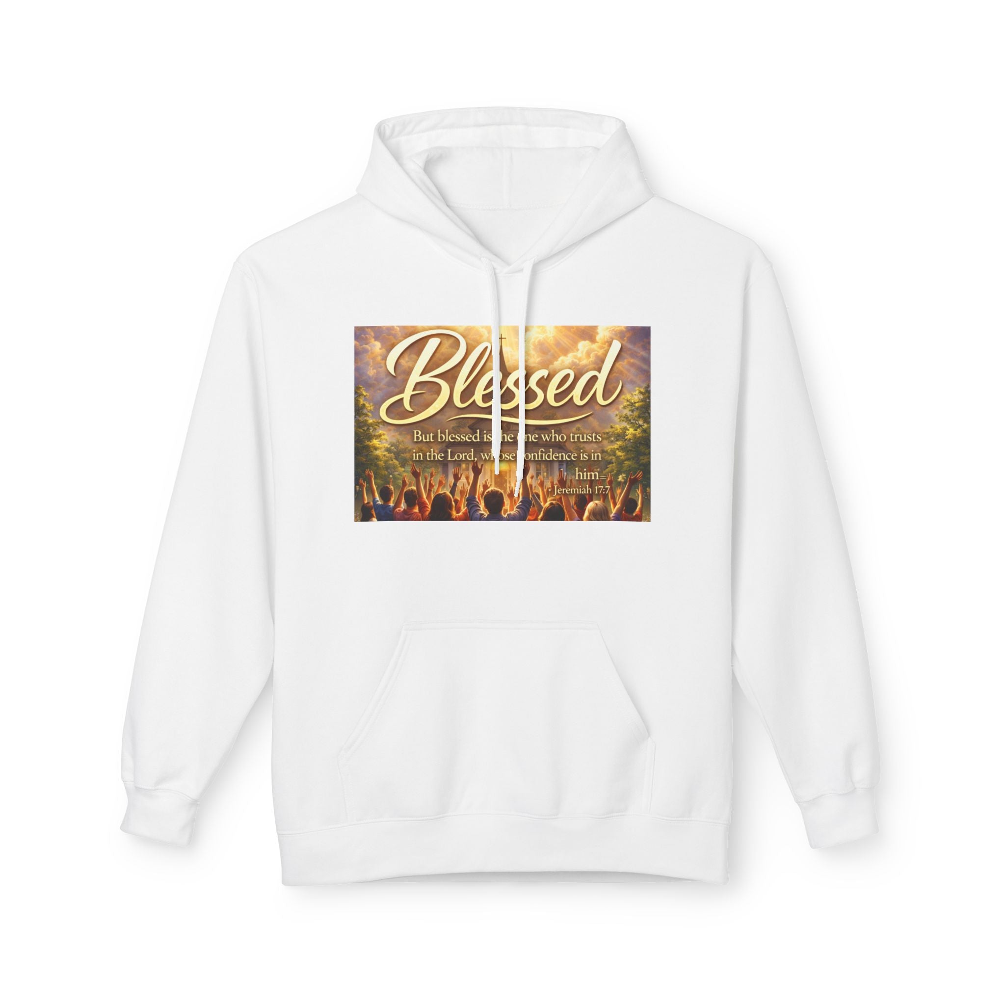 Blessed Worship Scene Hoodie | Christian Faith Sunrise Praise