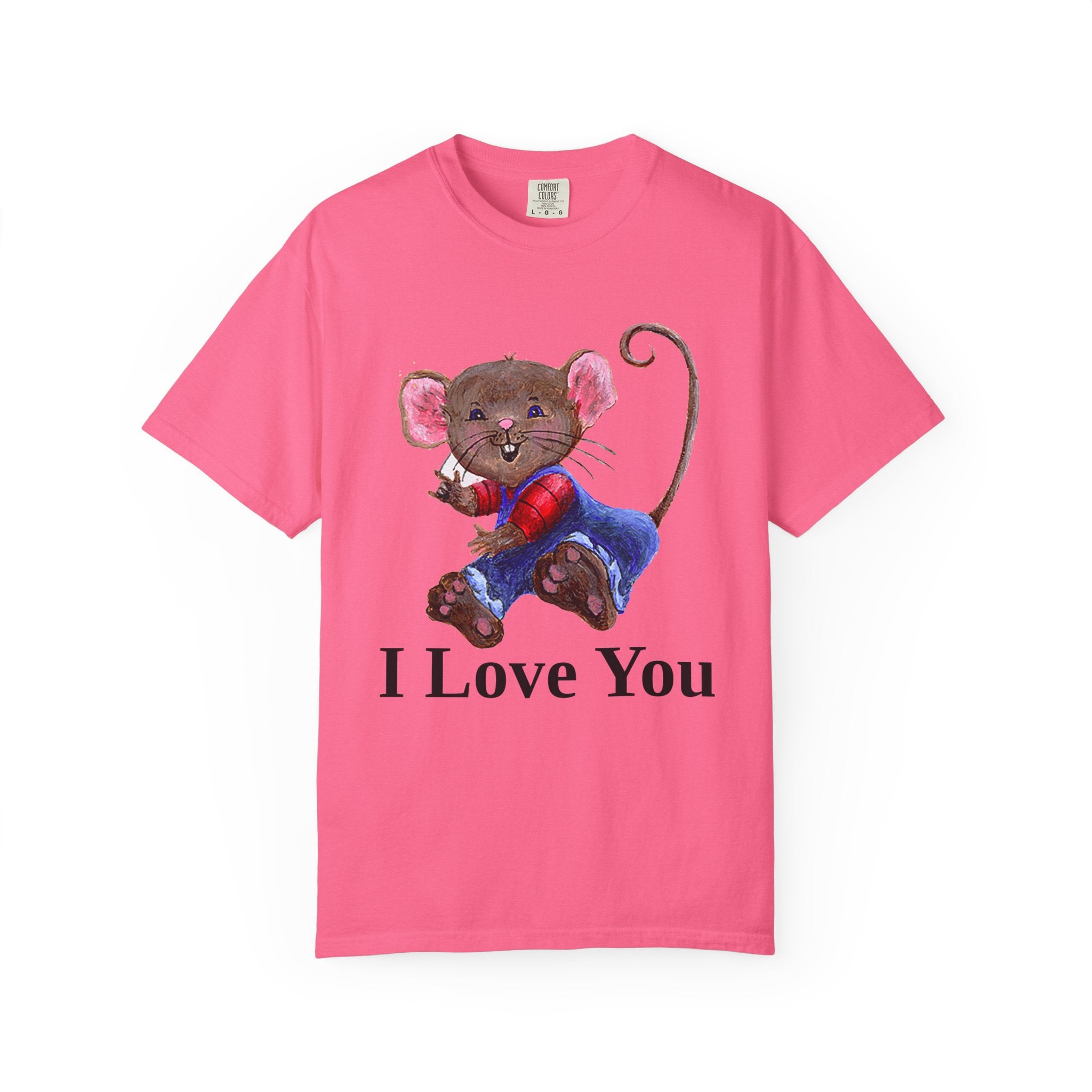 I Love You Mouse Version 2 Unisex T-shirt, Apparel, Clothing, Cute Mouse Tee, Christian Gift, Casual Top