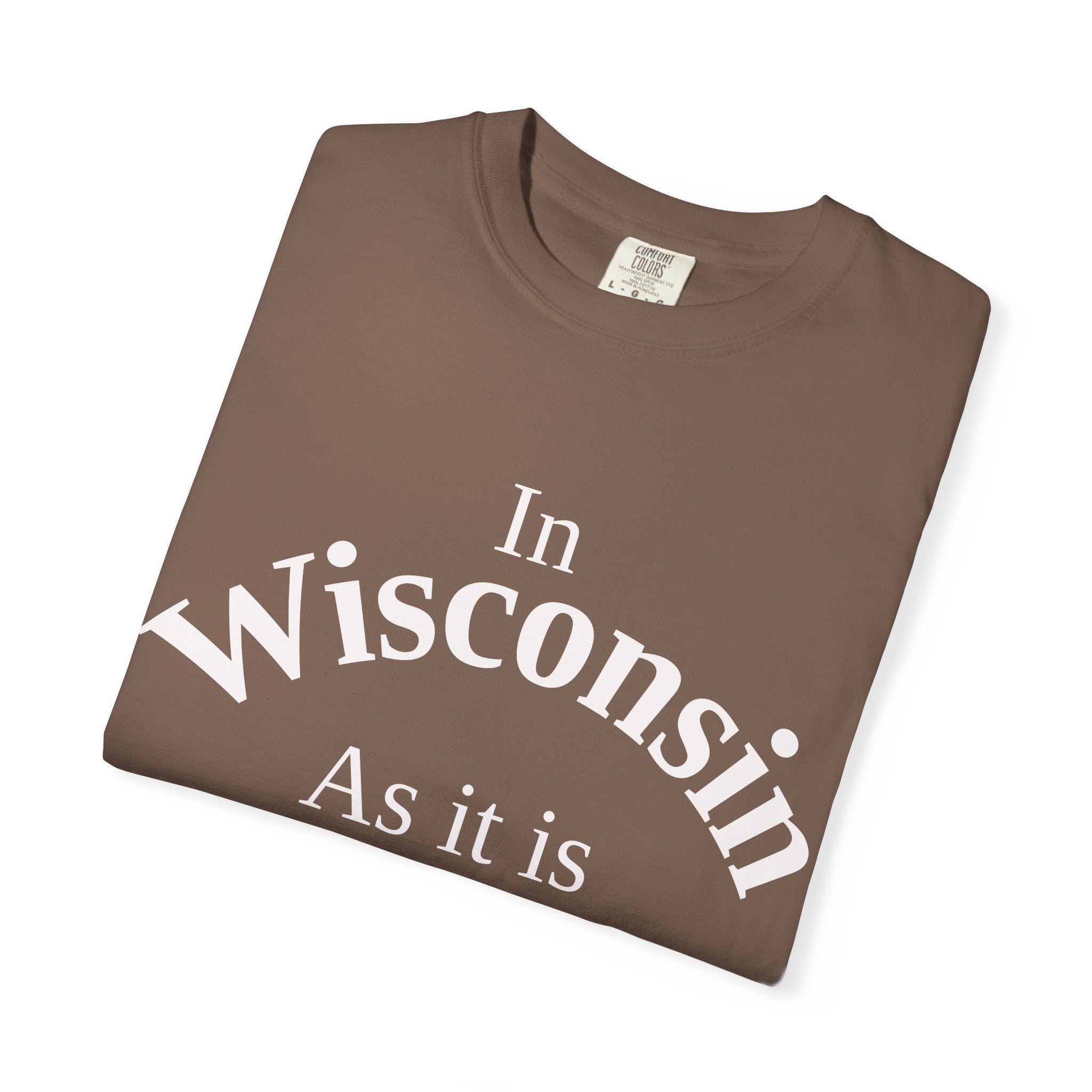 Wisconsin Unisex T-Shirt, Matthew 6:10 Faith Apparel, Everyday Inspiration Tee, Home State Love Christian Clothing