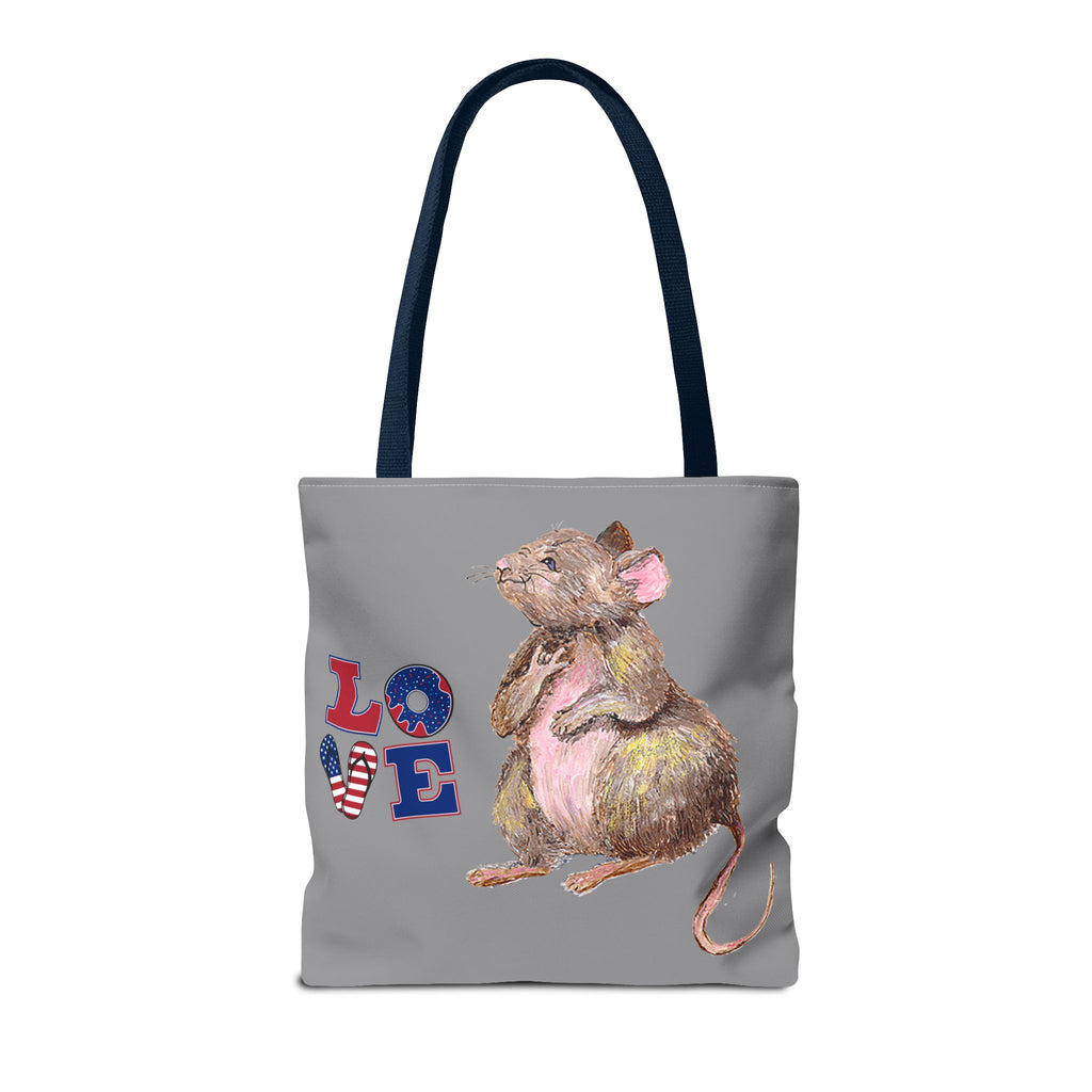 I Love You Mouse Patriotic LOVE Tote Bag | Mouse 1 | All-Over Print