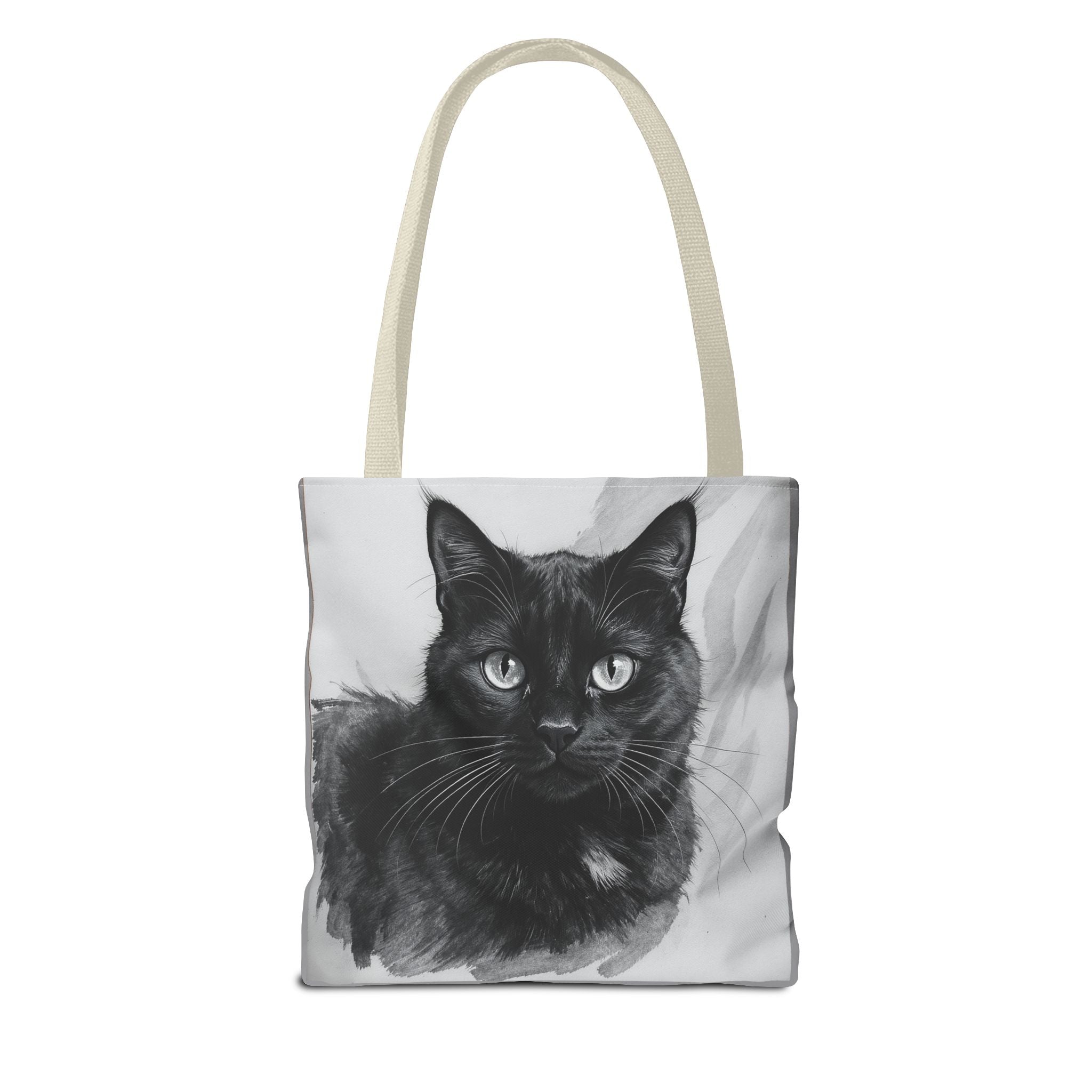 Tote Bag - Charcoal Cat, Carry-All Shoulder Bag, Reusable Shopping Tote, Gift for Animal Lovers