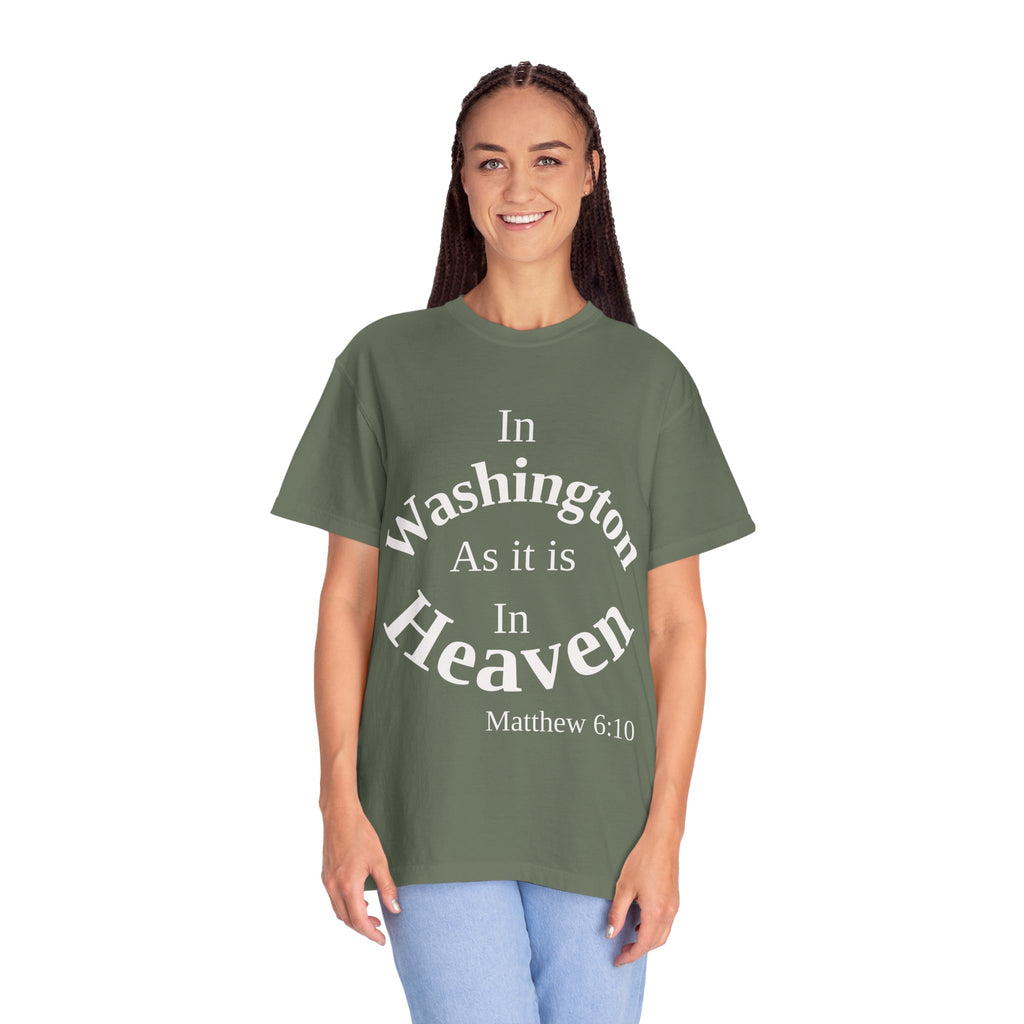 Washington Unisex T-Shirt, Matthew 6:10 Faith Apparel, Everyday Inspiration Tee, Home State Love Christian Clothing