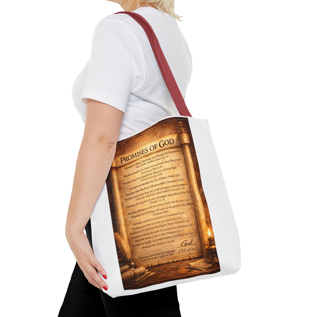 The Promises of God Tote Bag | Scripture Faith Design