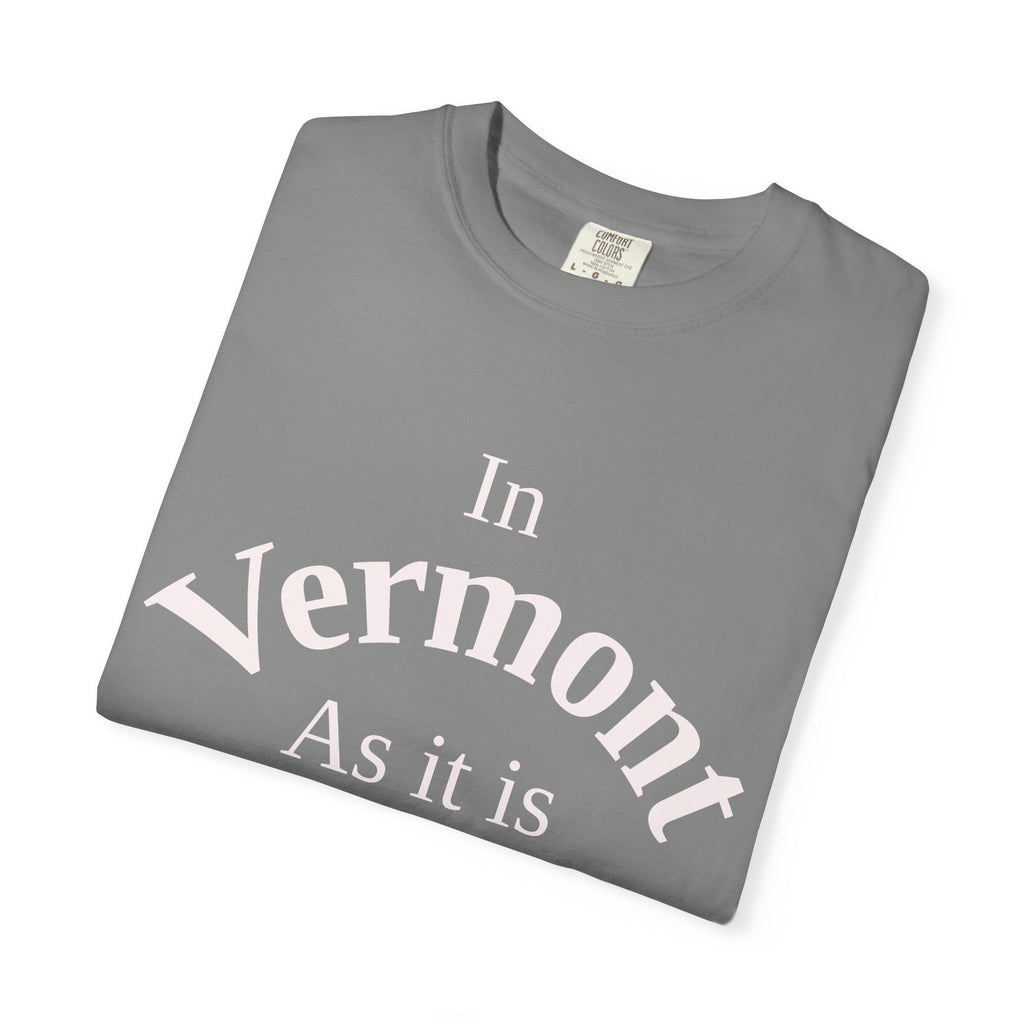 Vermont Unisex T-Shirt, Matthew 6:10 Faith Apparel, Everyday Inspiration Tee, Home State Love Christian Clothing