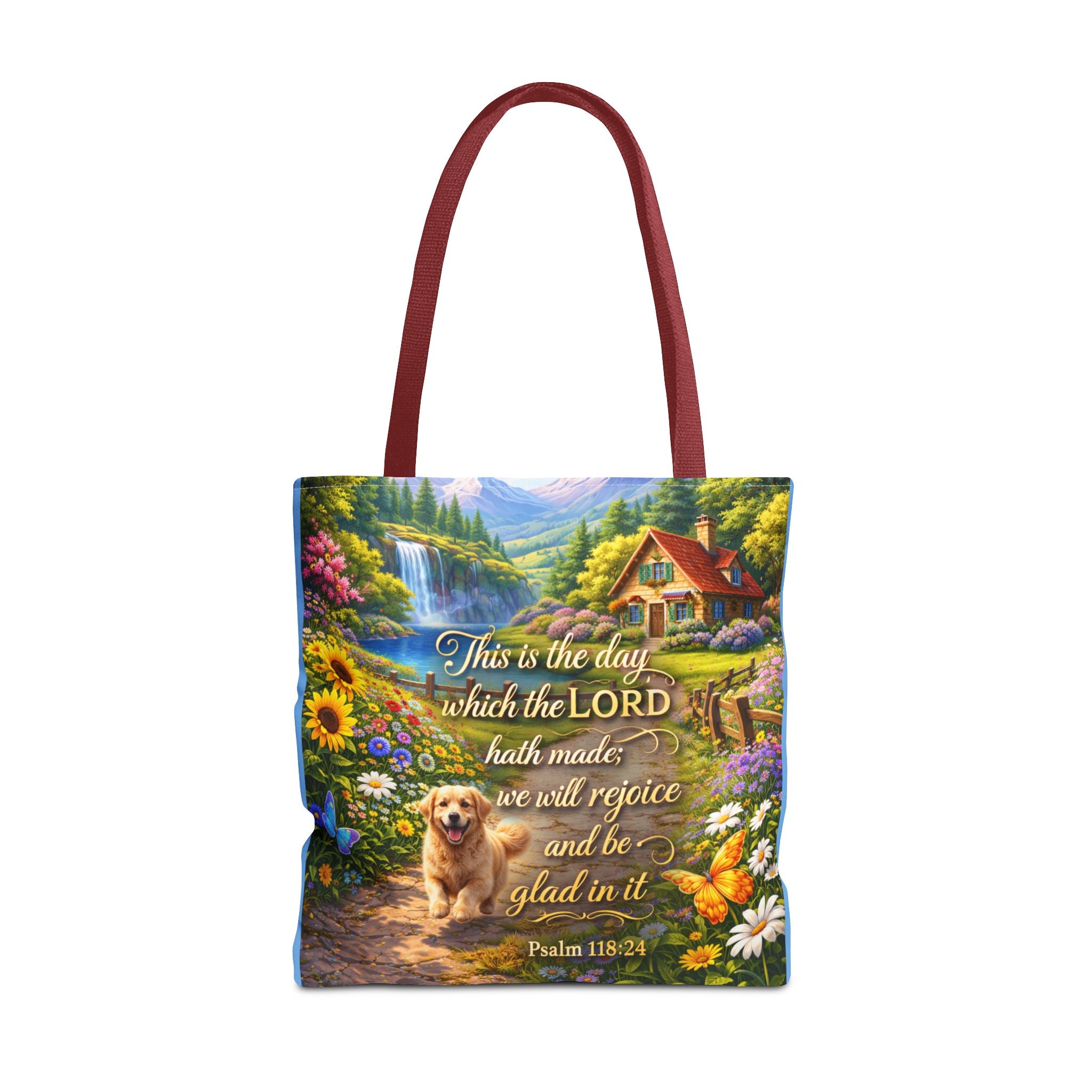 This Is The Day Which The Lord Hath Made | Christian Tote Bag | Scripture Canvas Tote