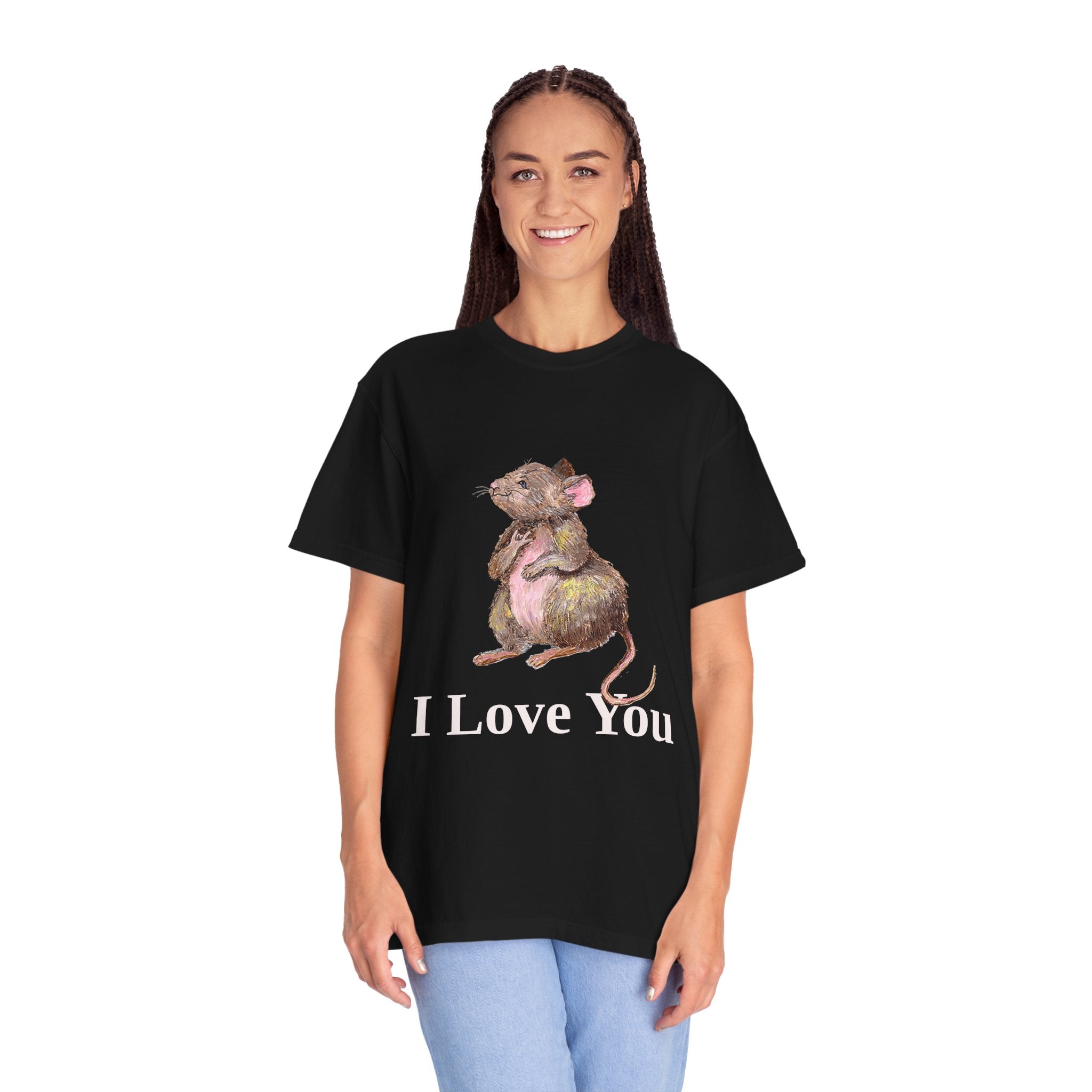 I Love You Mouse Version 1 Unisex T-shirt, Apparel, Clothing, Cute Mouse Tee, Christian Gift, Casual Top