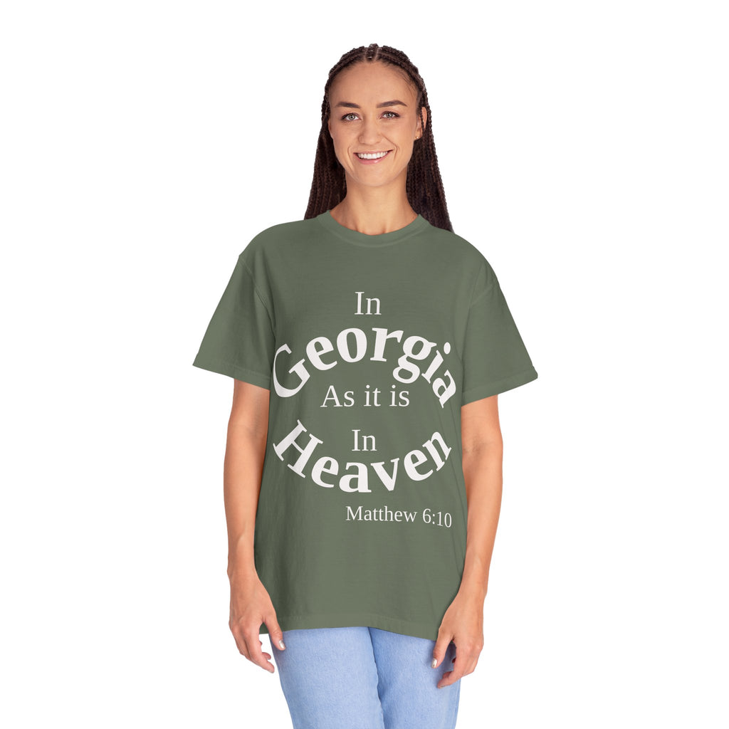 Georgia Unisex T-Shirt, Matthew 6:10 Faith Apparel, Everyday Inspiration Tee, Home State Love Christian Clothing