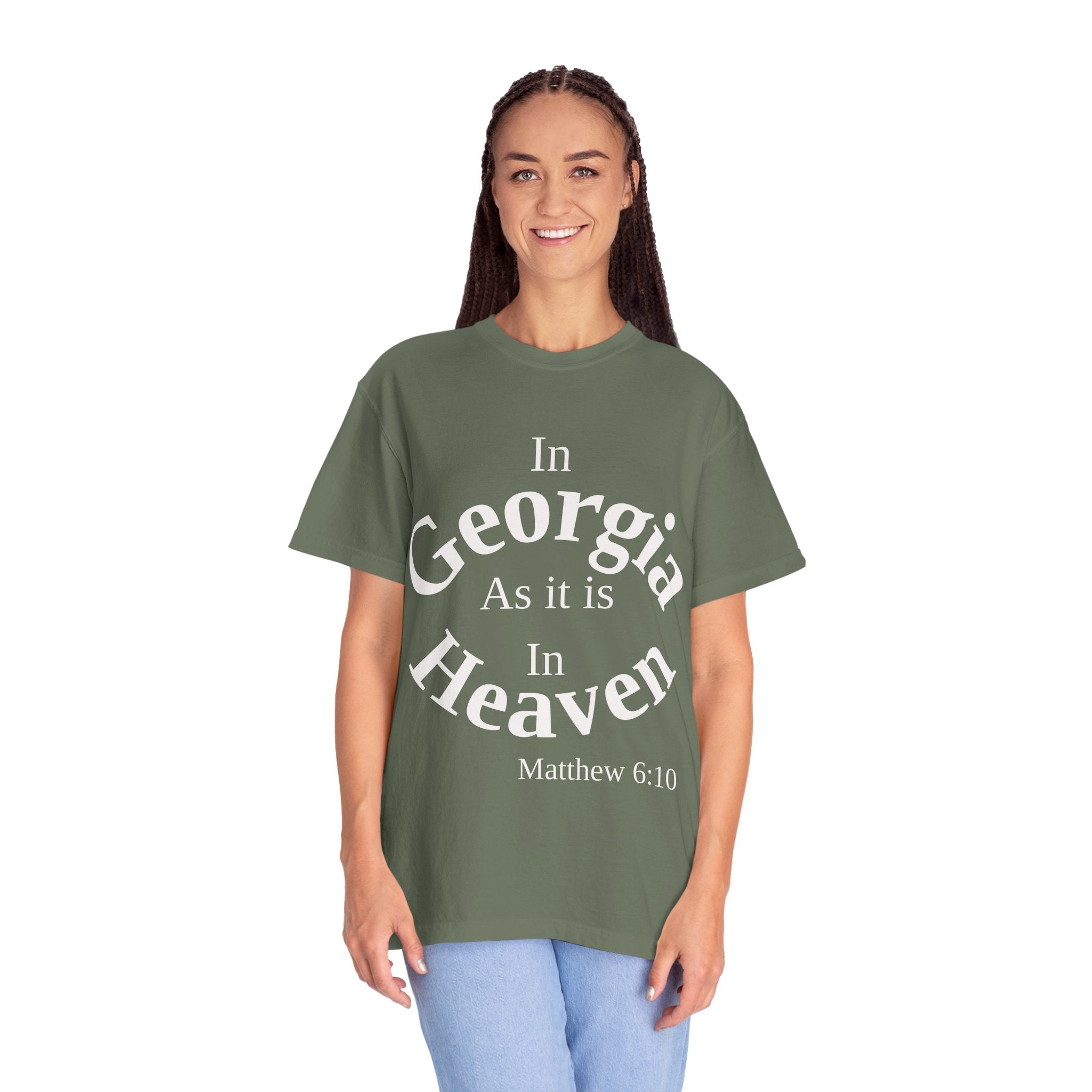 Georgia Unisex T-Shirt, Matthew 6:10 Faith Apparel, Everyday Inspiration Tee, Home State Love Christian Clothing