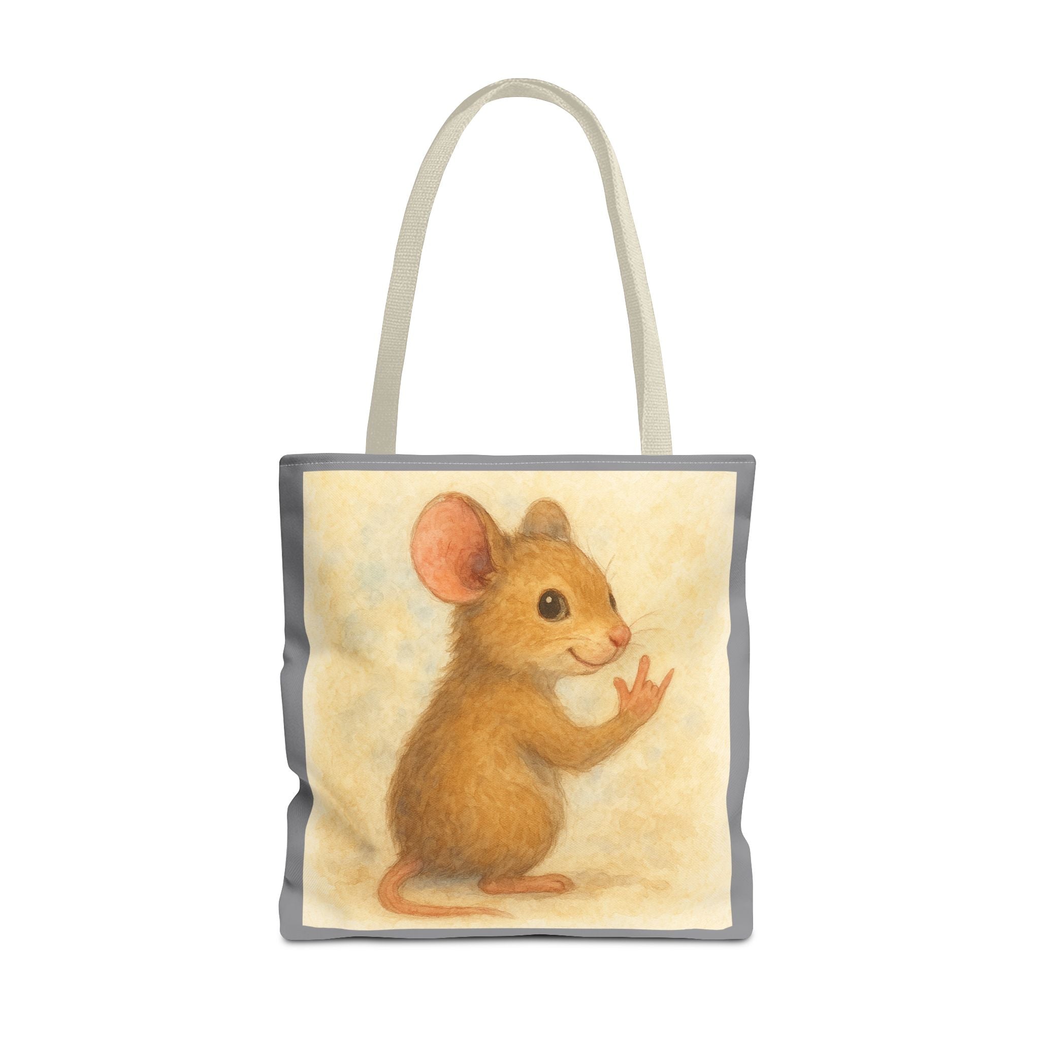 Tote Bag - Mouse 2 I Love You, Cute Animal Print, Carry-All Shoulder Bag, Reusable Shopping Tote, Gift for Animal Lovers