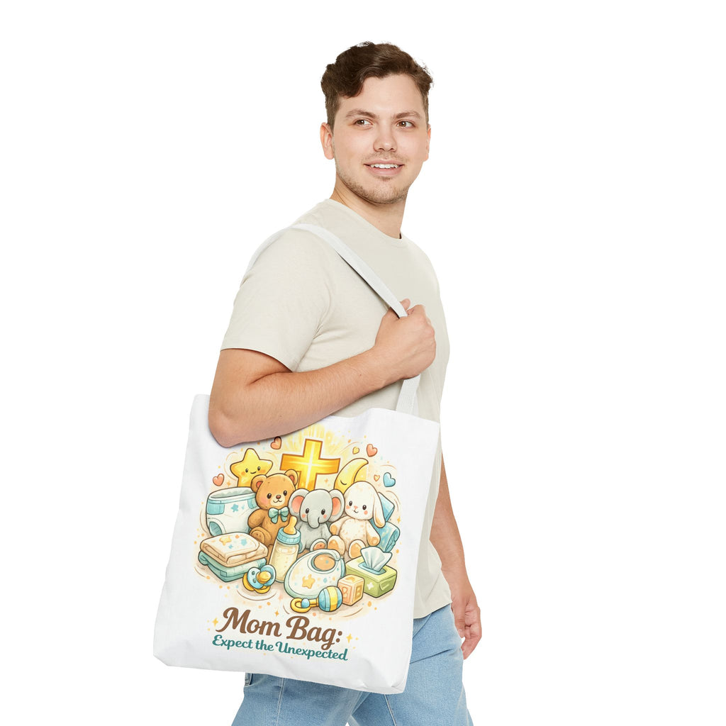 Mom Bag White Tote Bag | All-Over Print Tote