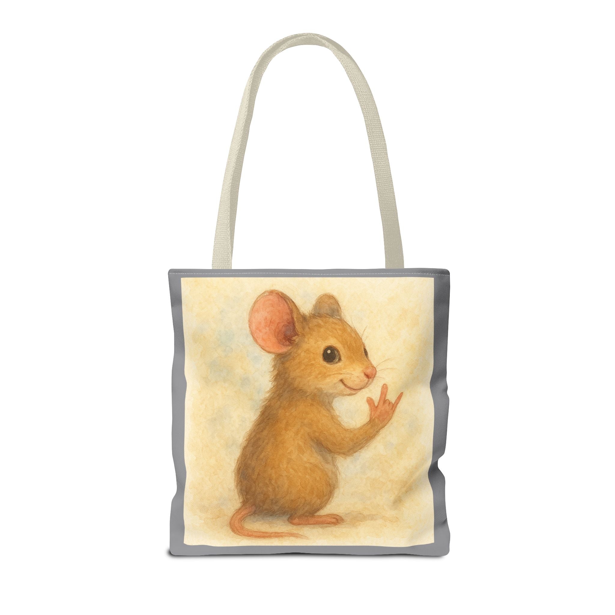 Tote Bag - Mouse 2 I Love You, Cute Animal Print, Carry-All Shoulder Bag, Reusable Shopping Tote, Gift for Animal Lovers