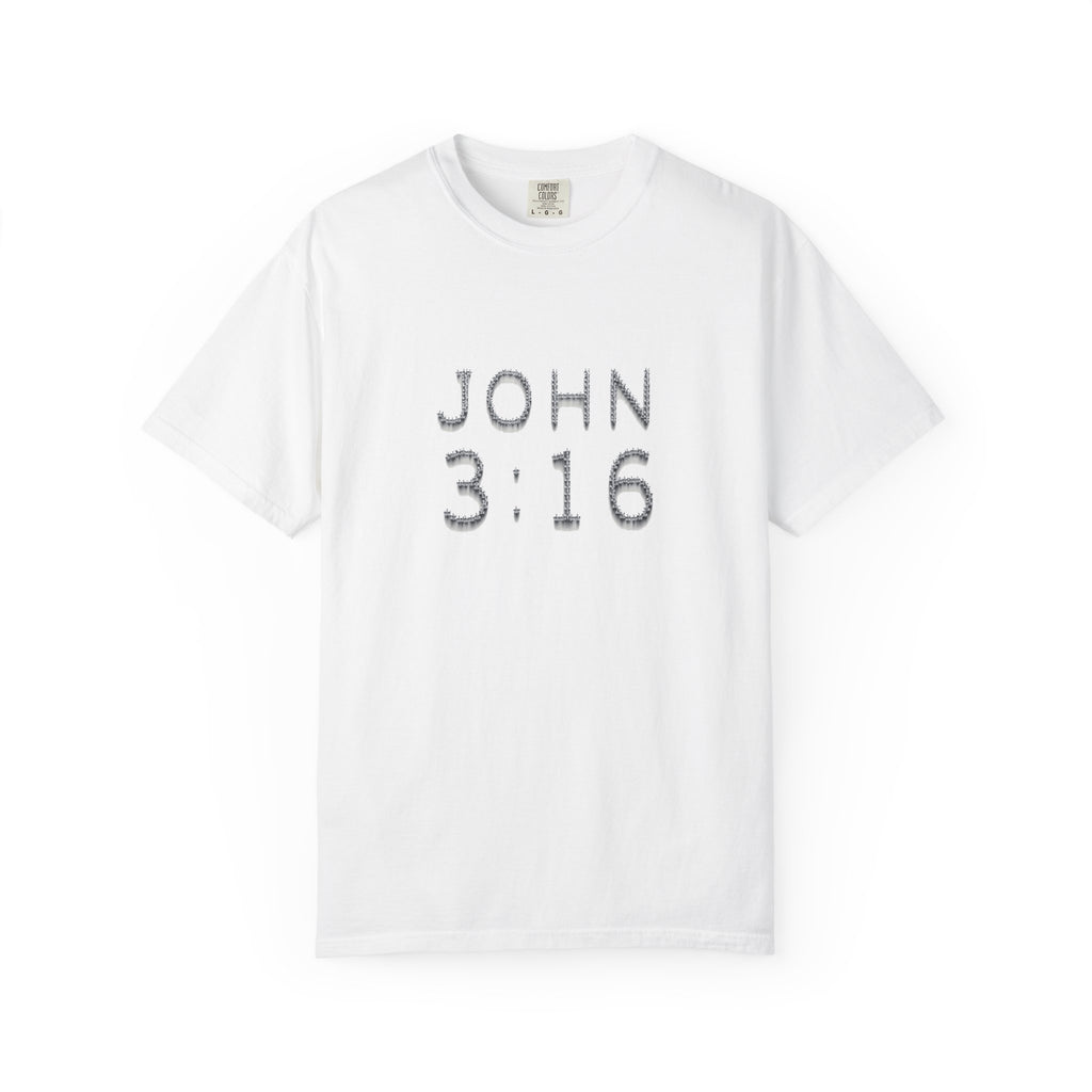 John 3:16 Scripture Cross T-shirt (Ver. 2) | Christian Bible Verse Tee