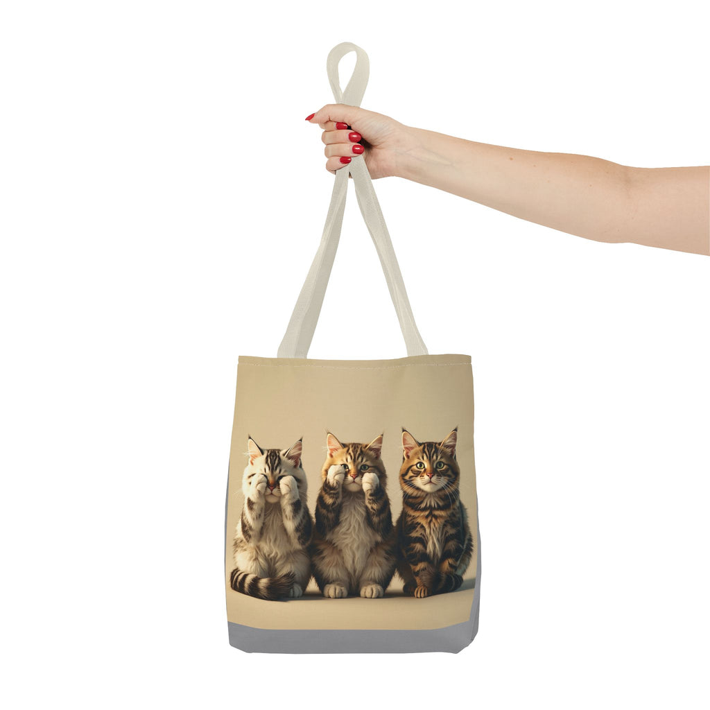 Tote Bag - Three Cats, Carry-All Shoulder Bag, Reusable Shopping Tote, Gift for Animal Lovers