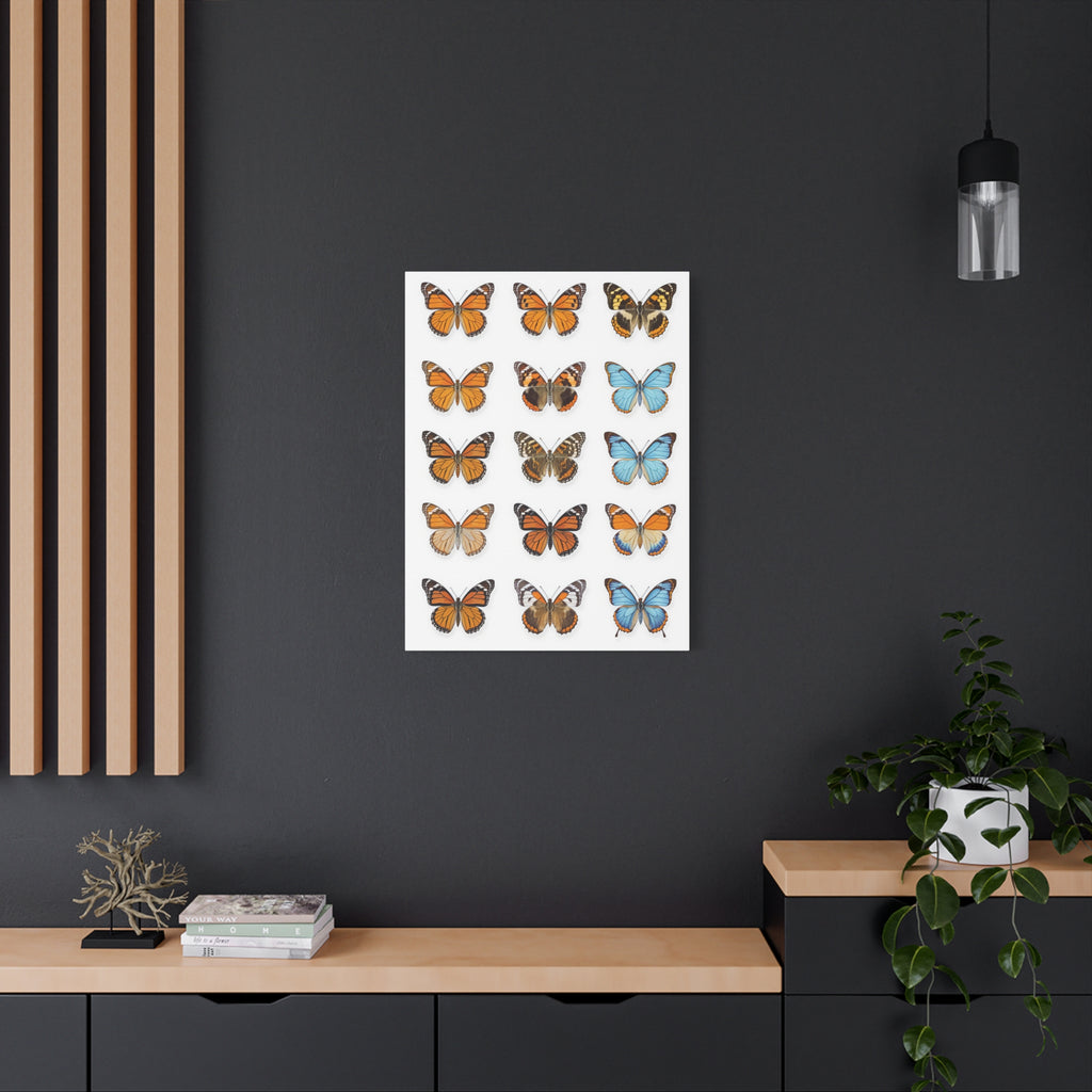 Butterflies 1 Wall Art, Butterfly Lover Gift, Matte Canvas Print, Butterfly Decor, Nature Artwork