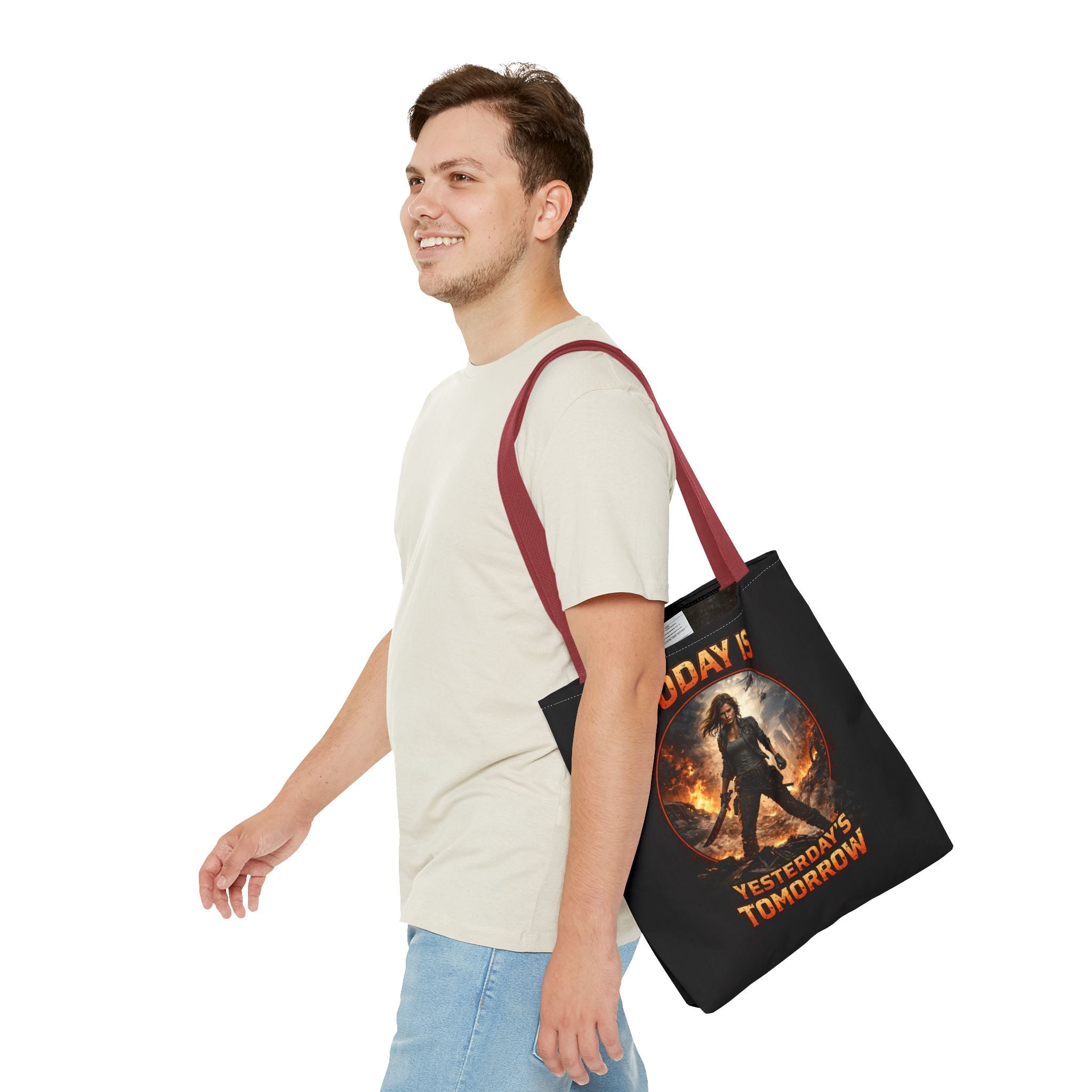 Today Is Yesterday's Tomorrow Tote Bag | Inspirational Quote Tote