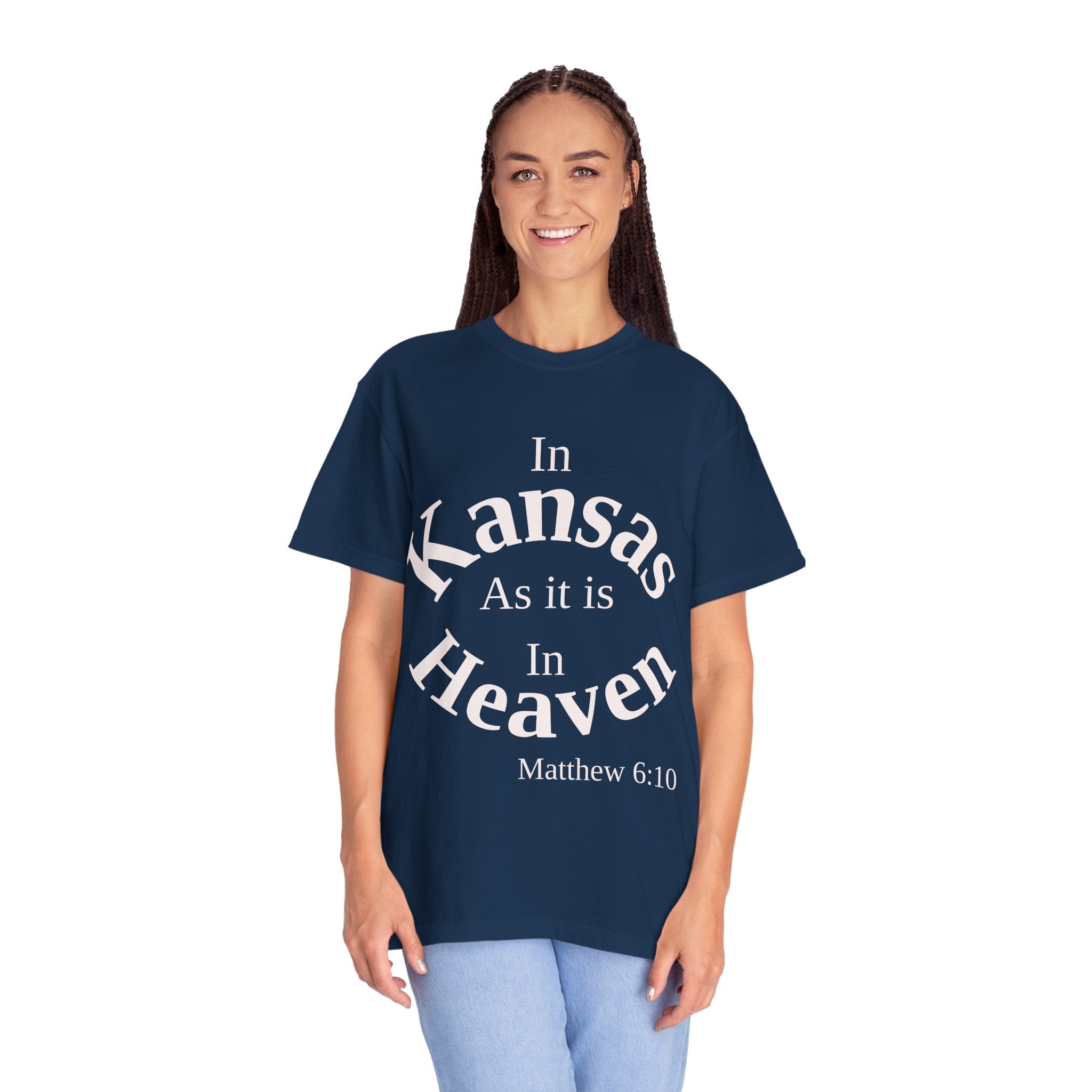 Kansas Unisex T-Shirt, Matthew 6:10 Faith Apparel, Everyday Inspiration Tee, Home State Love Christian Clothing
