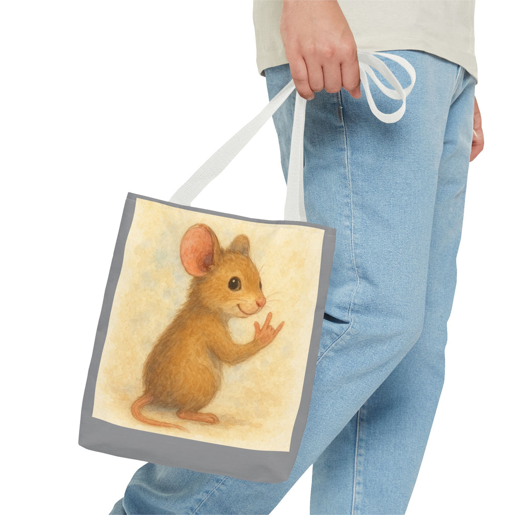 Tote Bag - Mouse 2 I Love You, Cute Animal Print, Carry-All Shoulder Bag, Reusable Shopping Tote, Gift for Animal Lovers
