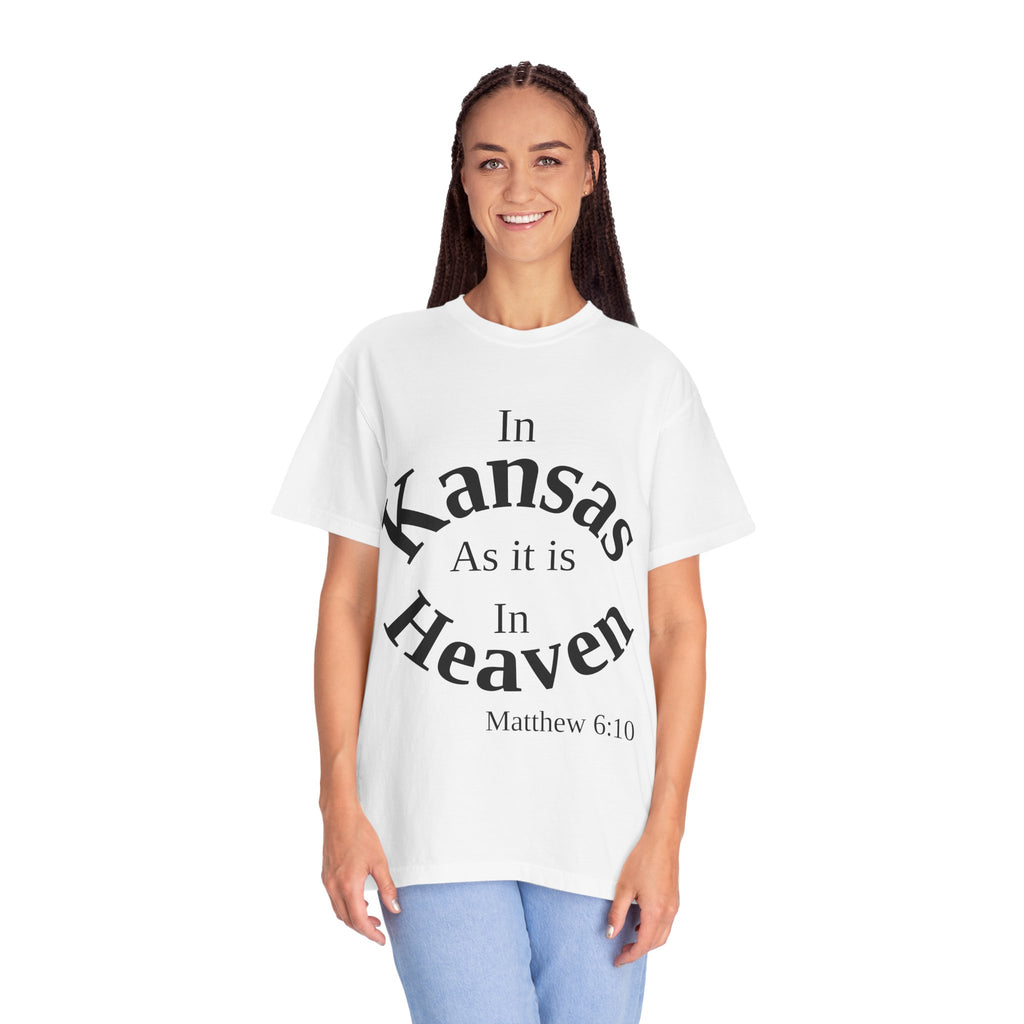 Kansas Unisex T-Shirt, Matthew 6:10 Faith Apparel, Everyday Inspiration Tee, Home State Love Christian Clothing