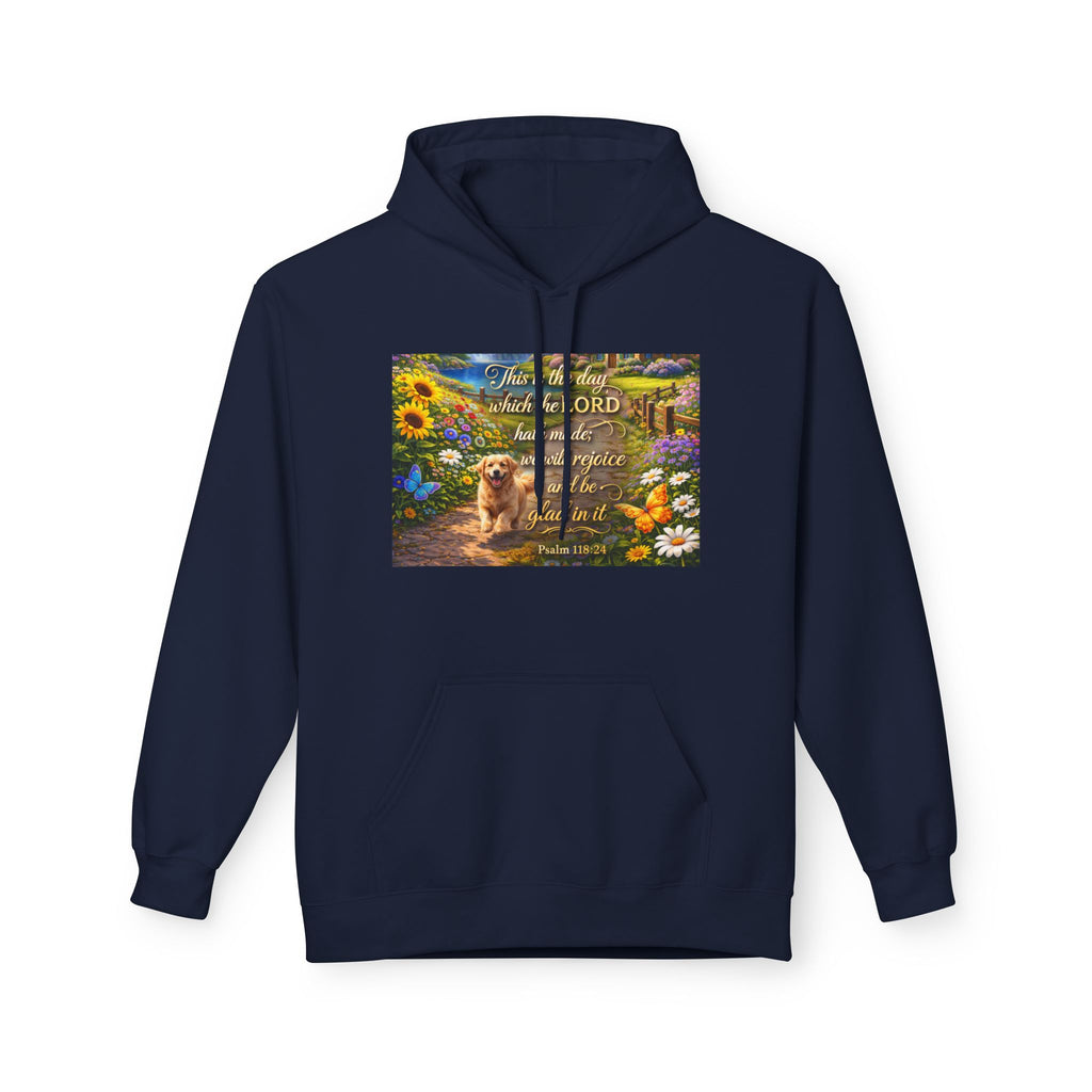 This Is the Day Which the Lord Hath Made Hoodie | Christian Scripture Faith Design