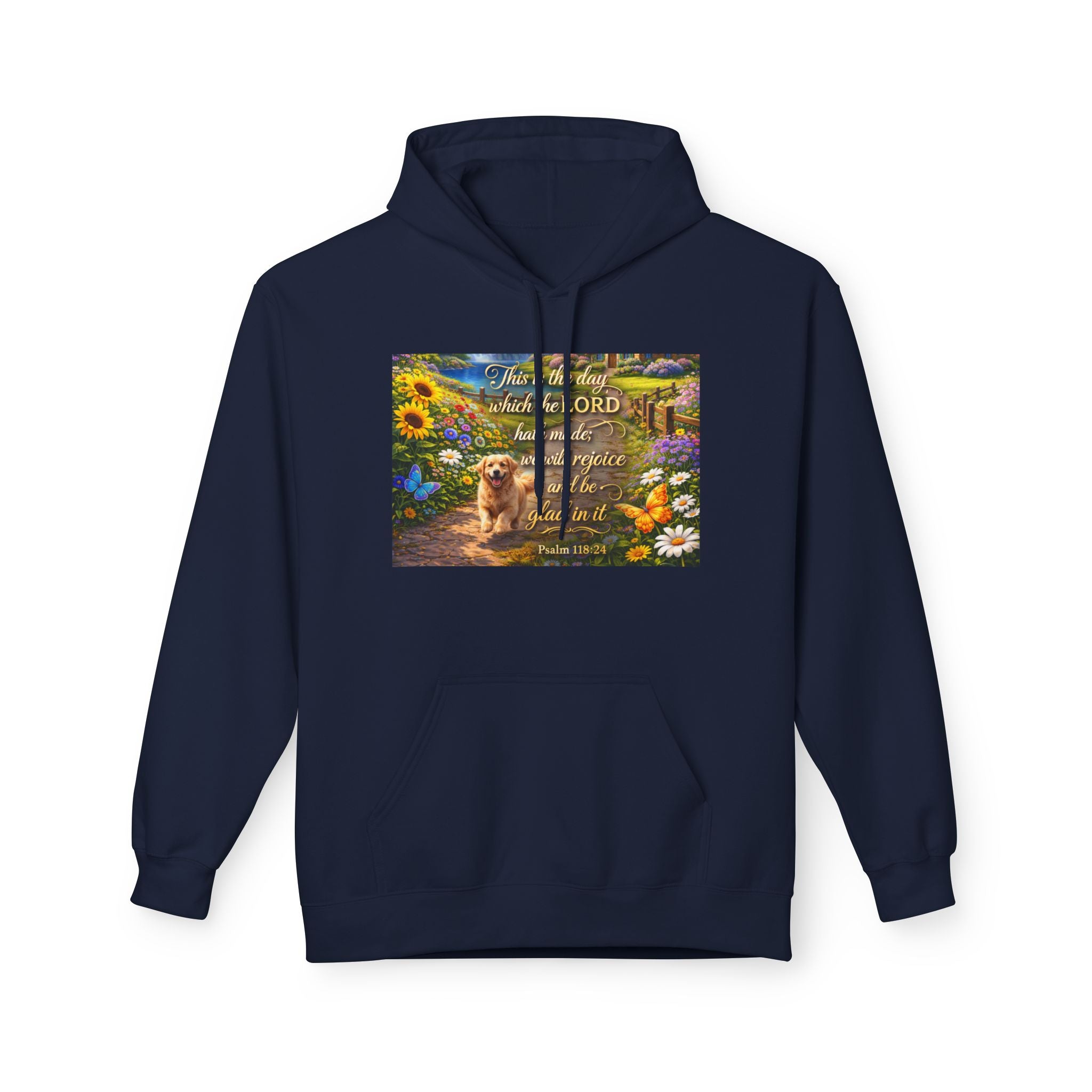 This Is the Day Which the Lord Hath Made Hoodie | Christian Scripture Faith Design
