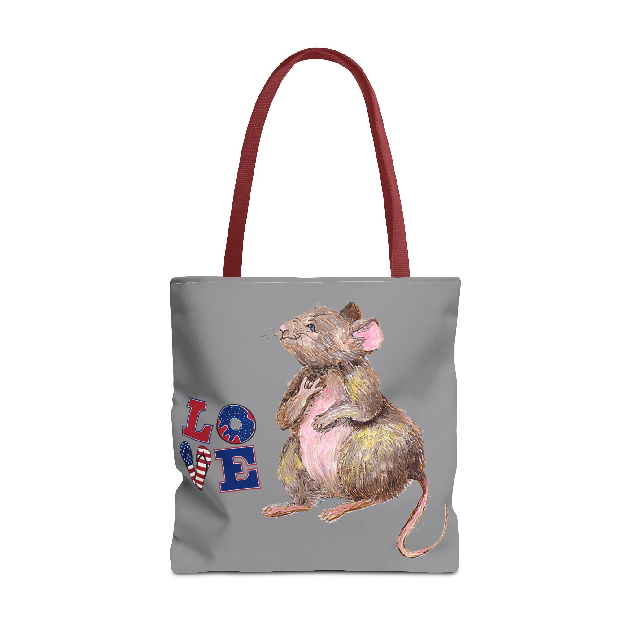 I Love You Mouse Patriotic LOVE Tote Bag | Mouse 1 AND Mouse 2 | All-Over Print