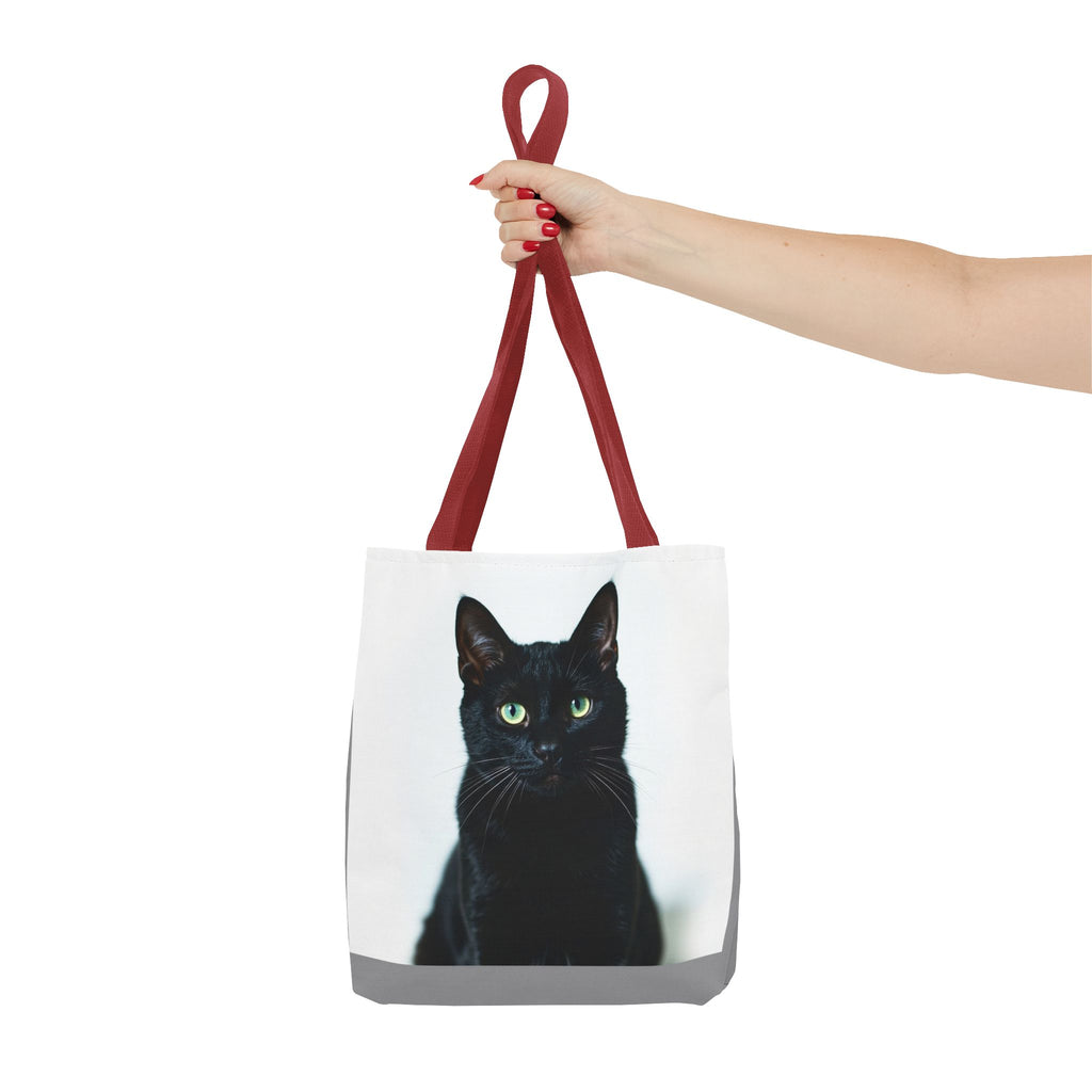 Tote Bag - Black Cat, Carry-All Shoulder Bag, Reusable Shopping Tote, Gift for Animal Lovers