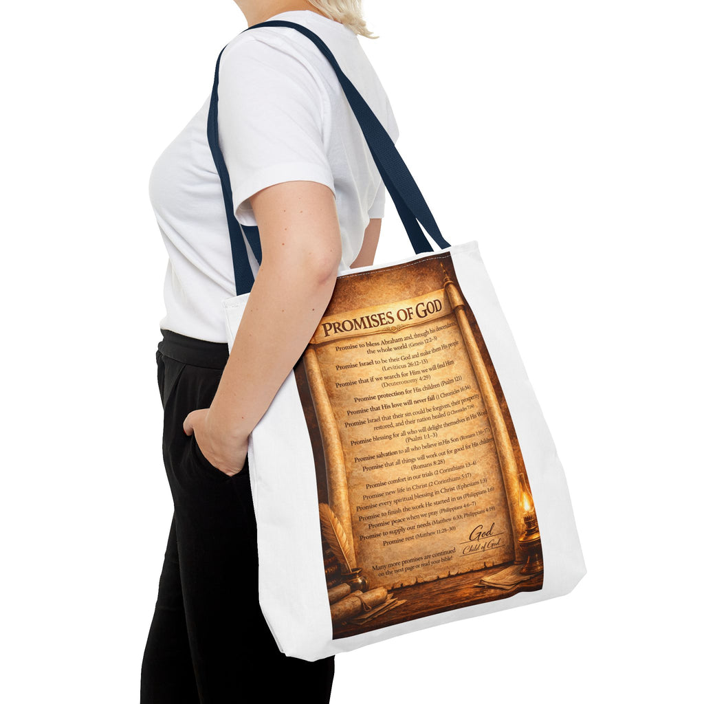 The Promises of God Tote Bag | Scripture Faith Design