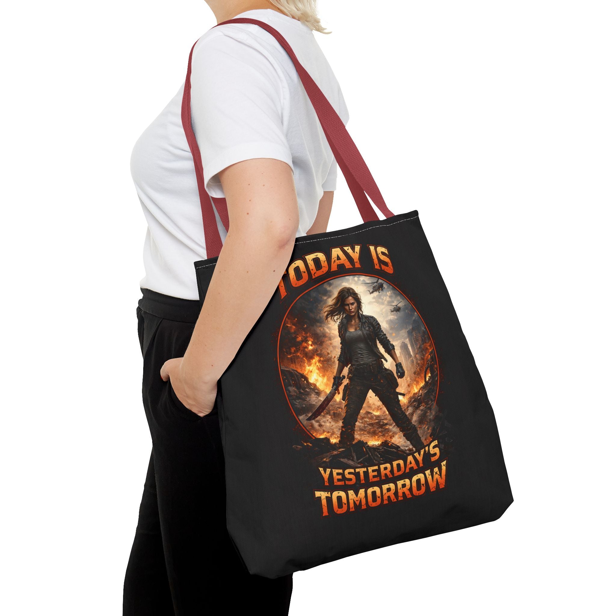 Today Is Yesterday's Tomorrow Tote Bag | Inspirational Quote Tote