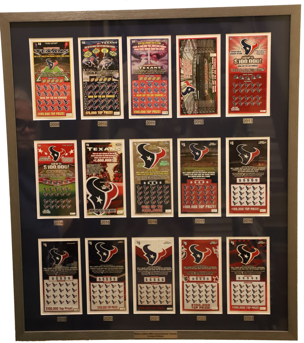 Houston Texans Framed Rare 15 Ticket Set